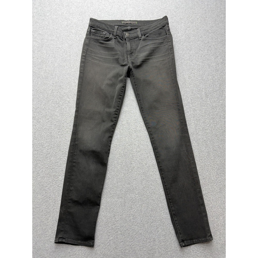 J Brand Jeans Womens 28 Charcoal Gray‎ Skinny Leg Mid Rise Stretch Made USA